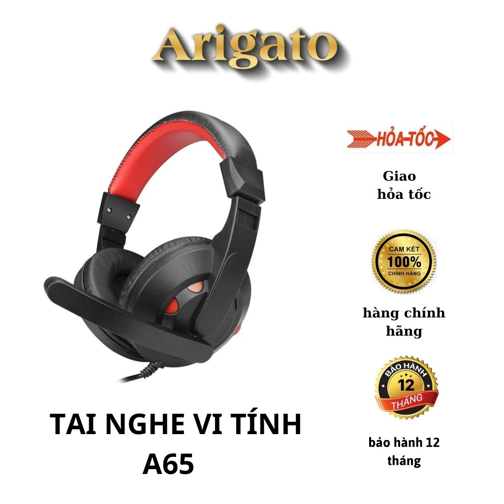 Tai nghe chụp tai chuyên game a65 có led dùng cho máy tính laptop,học trực tuyến online- led đổi màu
