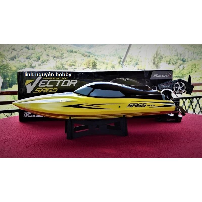 Tàu cano đua vector rtr size 65cm combo kèm remote và pin sạc đủ bộ
