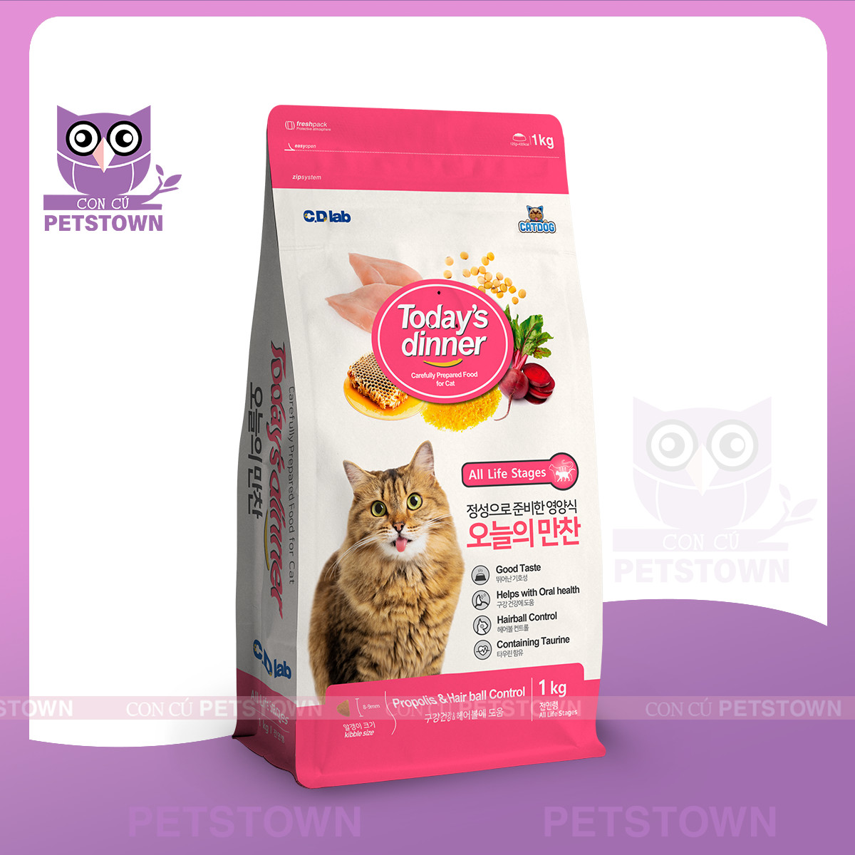Today's Dinner 1kg Cat All Life Stages - Hạt cho mèo mọi lứa tuổi