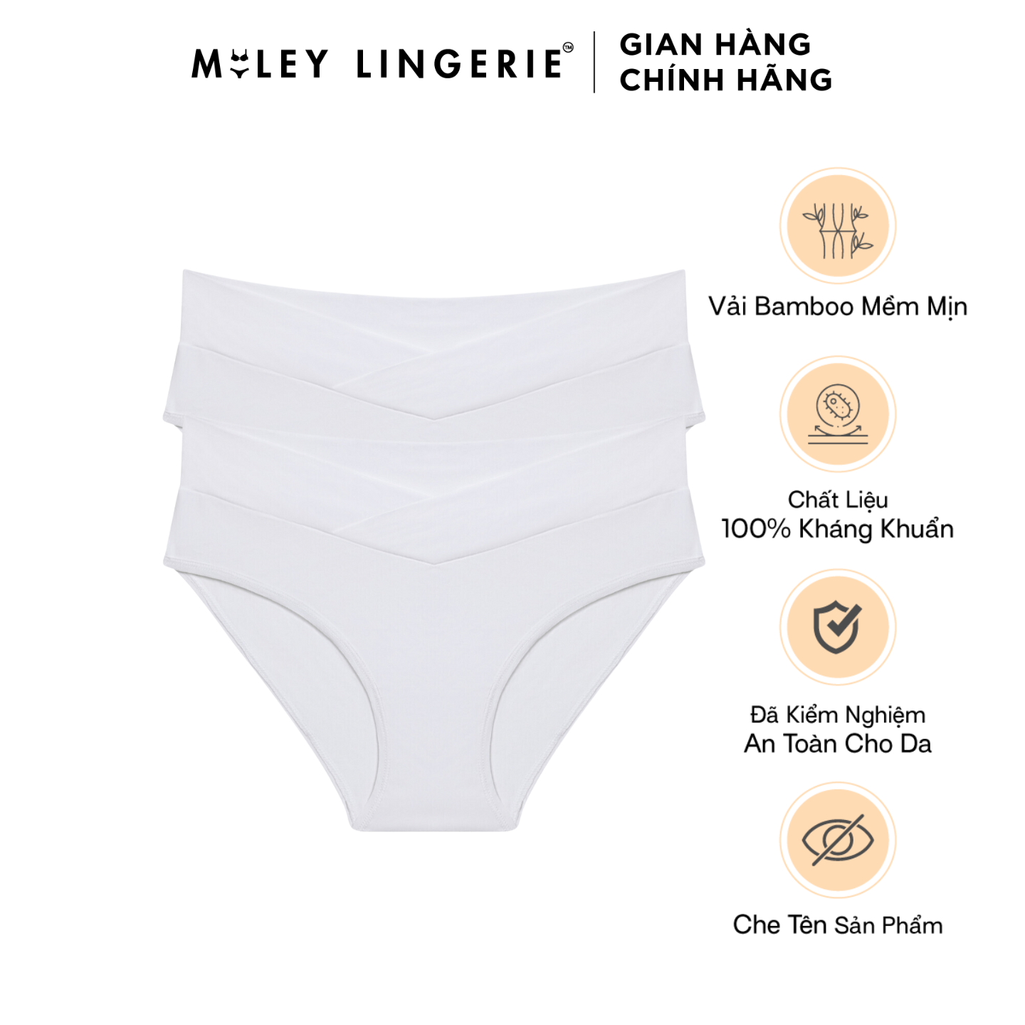 Combo 2 Quần Lót Cạp Chéo Vải Sợi Thiên Nhiên Cao Cấp Bamboo Comfort Miley Lingerie