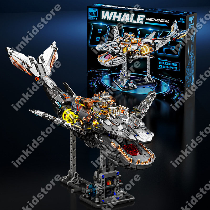  Bộ Lắp Ráp Mô Hình Động Vật Cơ Khí: Cá Voi Cá Mập Khủng Long Bọ Ngựa Đồ Chơi Xếp Hình Kỹ Thuật Tương Thích LEGO 