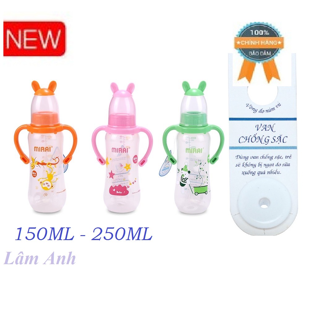 Bình sữa có quai mirai an toàn cho bé
