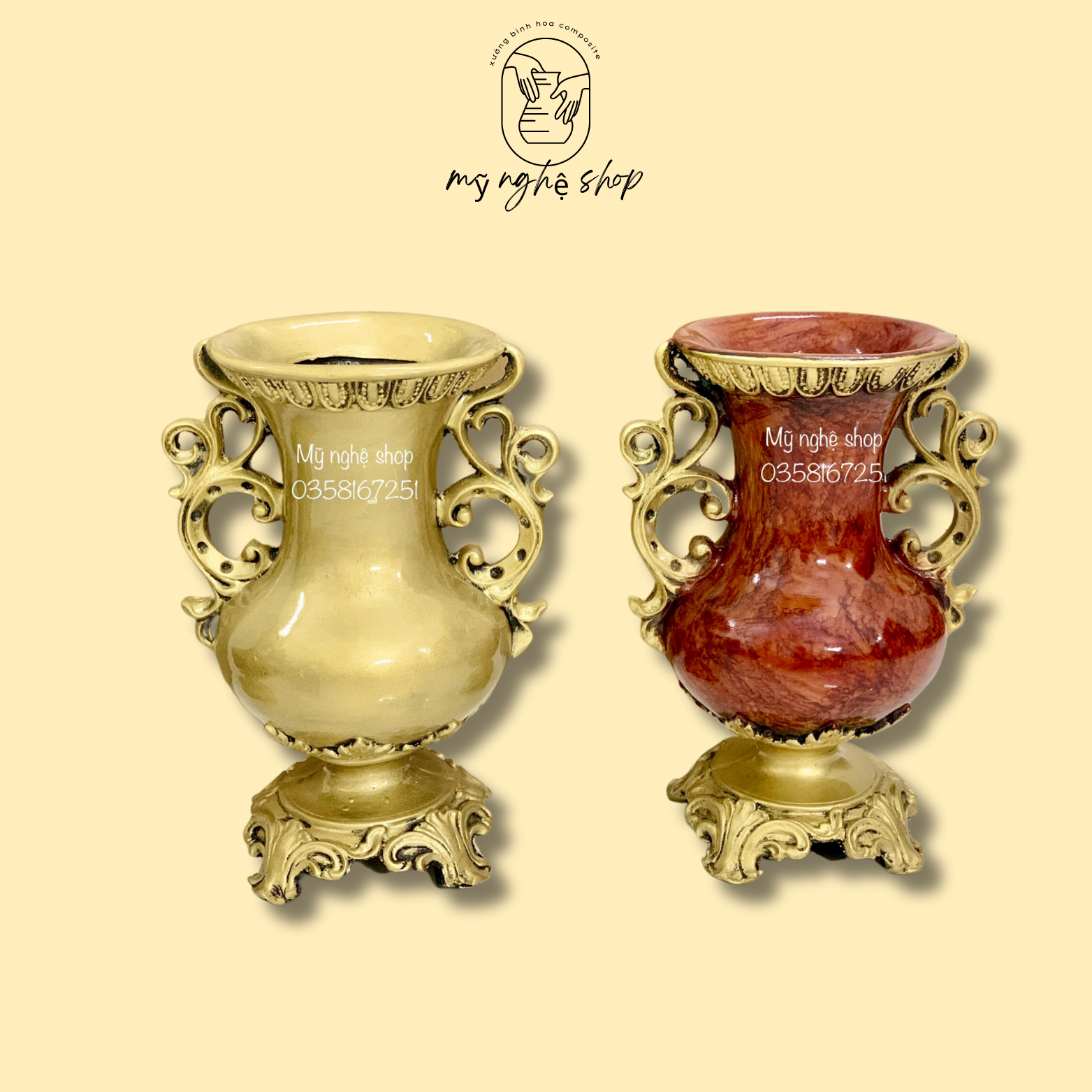 Bình hoa composite mã cúp 10, bình cắm hoa, bình hoa decor, bình hoa chơi tết, bình hoa trang trí Mỹ nghệ shop bình hoa cao cấp