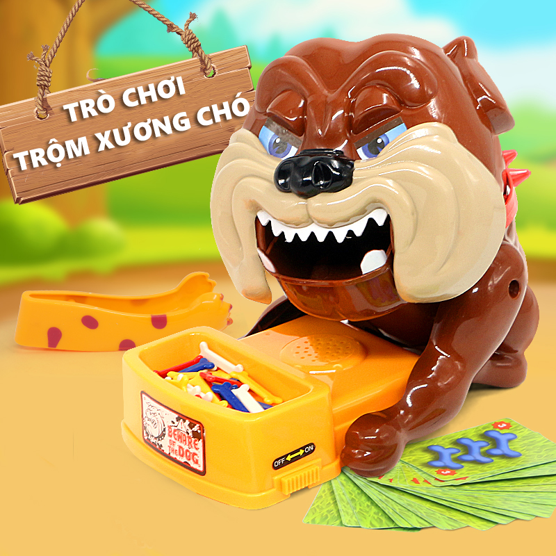 🐕 Bộ đồ chơi, Trò chơi trộm xương chó bull, Đồ chơi gấp xương chó loại cao cấp, chơi vui nhộn, âm thanh sống động như thật 🐕🐕🐕