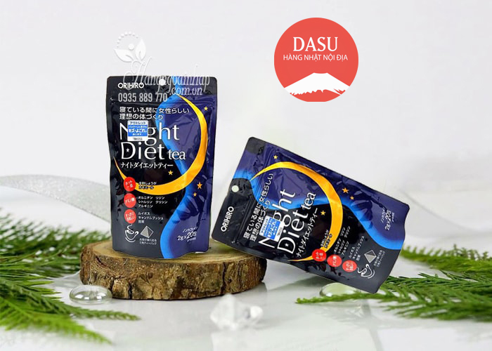 [HCM]Trà Giảm Cân Orihiro Ban Đêm Night Diet Tea Nhật Bản túi 48g (20 gói nhỏ)
