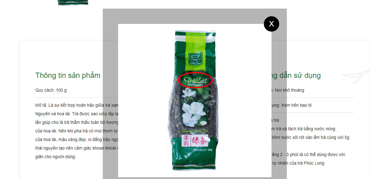 Trà Phúc Long Thái Nguyên Gói Nhỏ 100g