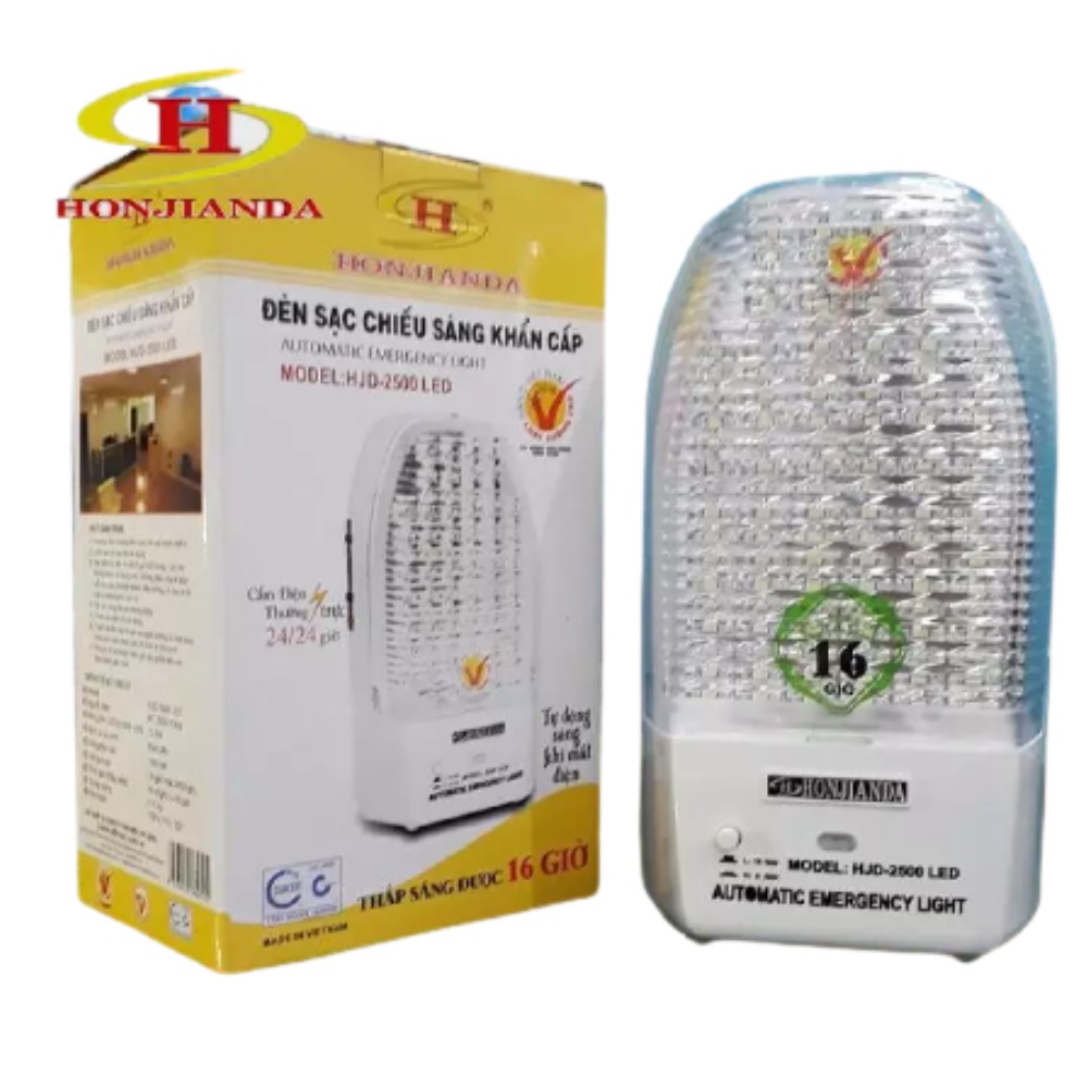 Đèn sạc khẩn cấp honjianda hjd 3500 led- hàng chính hãng.