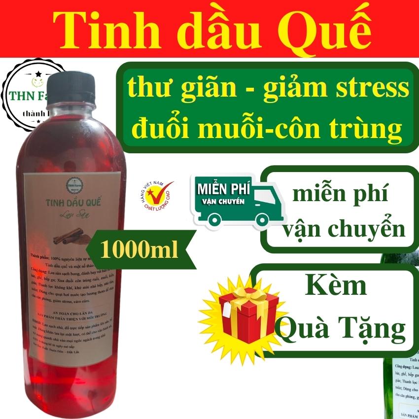 [Giá Dùng Th] Nước Cất Tinh Dầu Quế Bồ Hòn 1000ml - Xua Đuổi 100% Côn Trùng - An Toàn Cho Da -Cho sàn  Nhà Luôn Thơm Ngát , không khí trong lành Tặng Kèm Quà