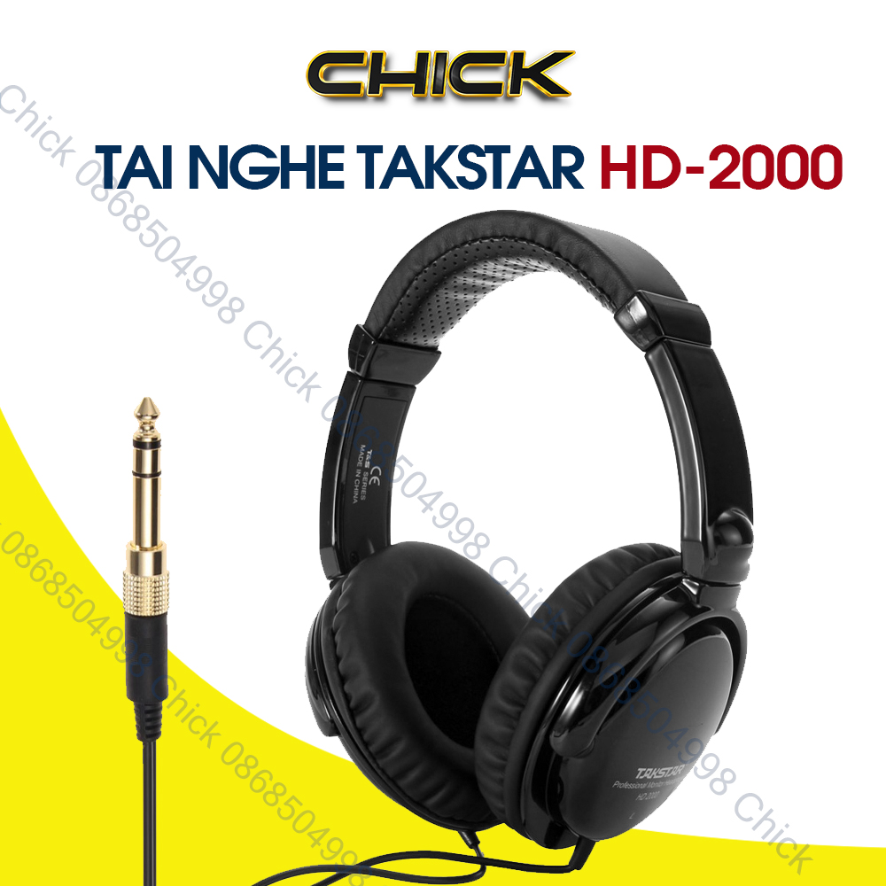 Tai nghe takstar hd2000, tai nghe kiểm âm, tai nghe chụp tai chính hãng