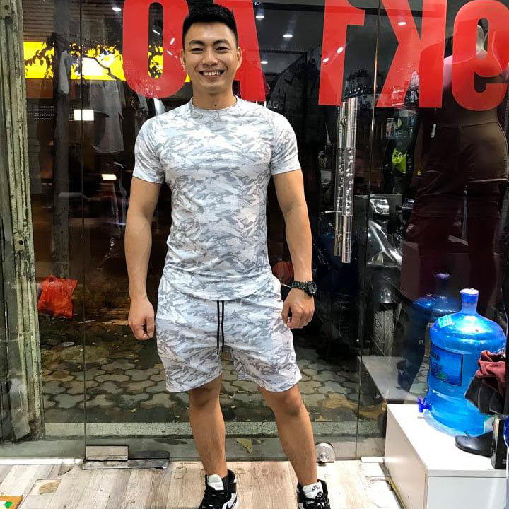 Bộ Thể Thao Nam Rằn Ri Chất Thun Lạnh 4C Thoáng Mát,Bộ Quần Áo Gym Nam Mã BCM01