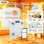 Combo 384 Nồi chiên không dầu 2L AF20M-YE01S và cân điện tử kính cường có kết nối app GWS-M02A - Bảo hành chính hãng 1 đổi 1