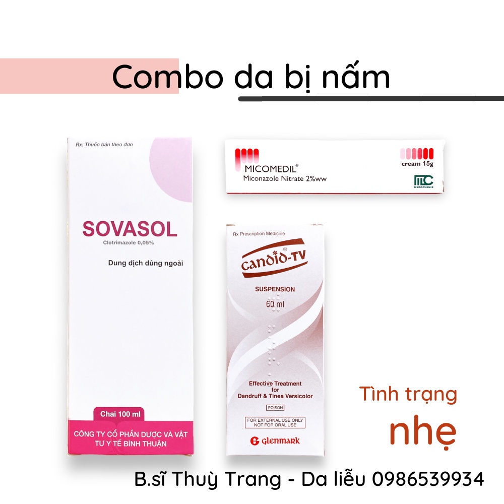 Combo cho da bị nấm