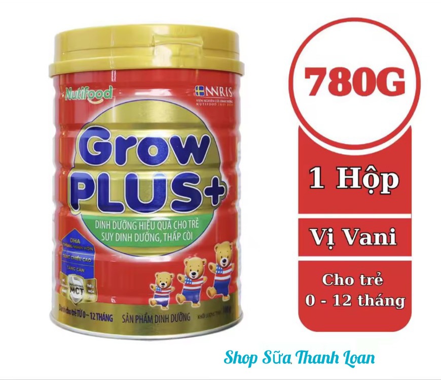 Sữa bột nutifood growplus suy dinh dưỡng cho trẻ dưới 1 tuổi 780g .