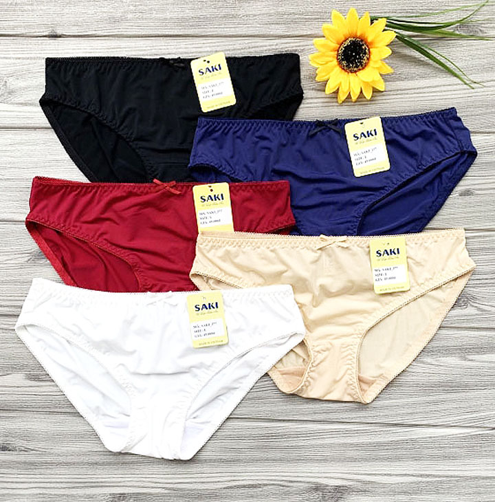 [HCM]Quần lót nữ thun lạnh trơn hàng Saki Việt Nam - QLNU377