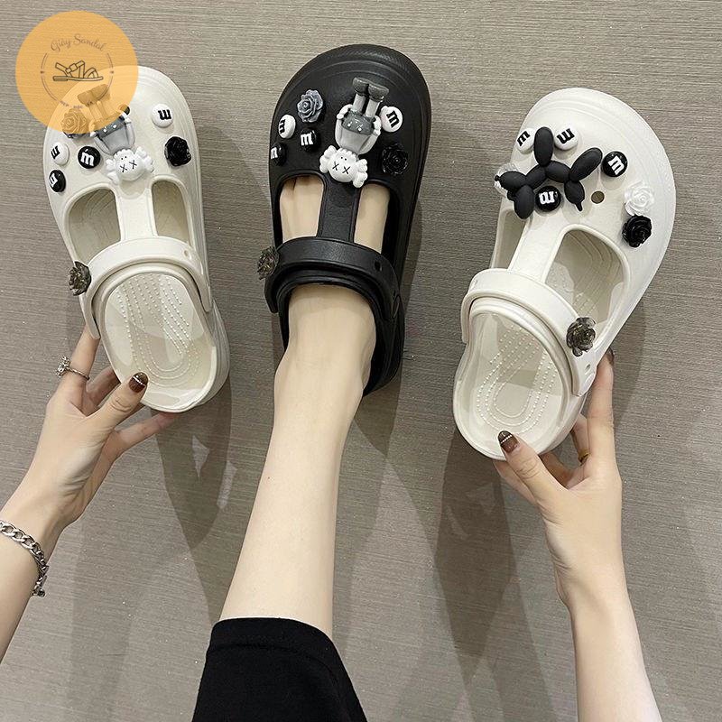 Dép sandal nữ cross đế dày siêu nhẹ kèm bộ sticker siêu dễ thương