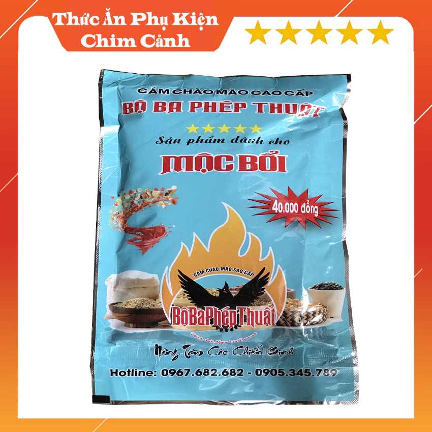 Cám chim chào mào, cám bộ ba phép thuật,cám bổi, mộc, cám chào mào không cần nhiều mồi tươi, gói 200g