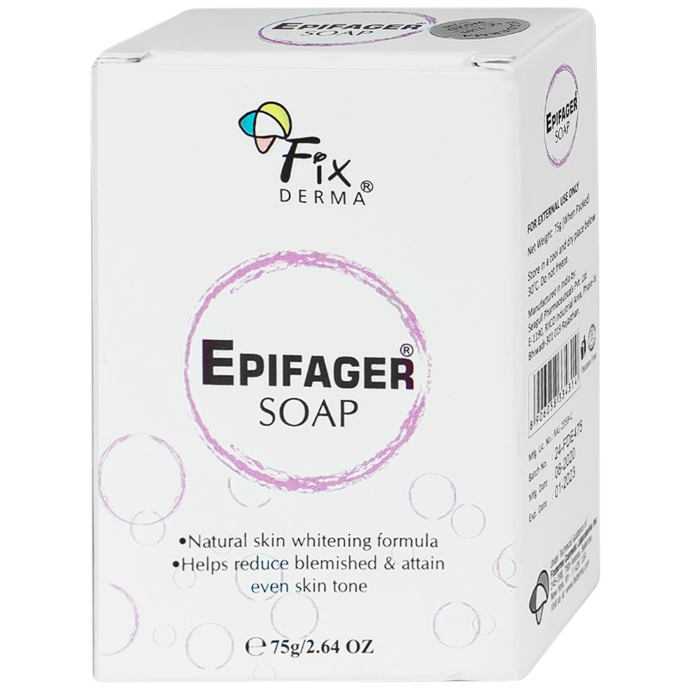 Xà Phòng Trắng Sáng Da Mờ Thâm Nám Fixderma Epifager Soap 75g