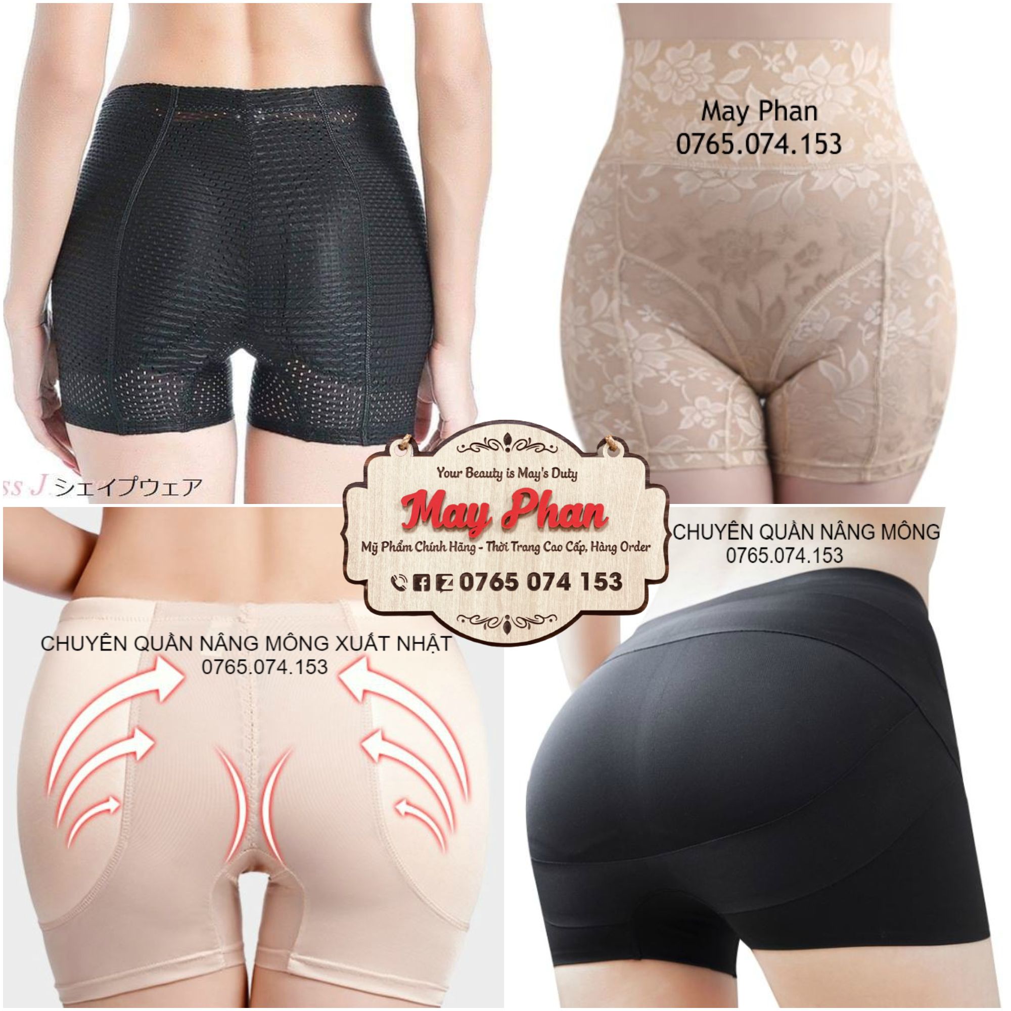 Quần độn mông độn hông  quần lót nâng mông nâng hông Miss J quần gym gen bụng nâng mông Popup cao cấp quần đôn hông tự nhiên