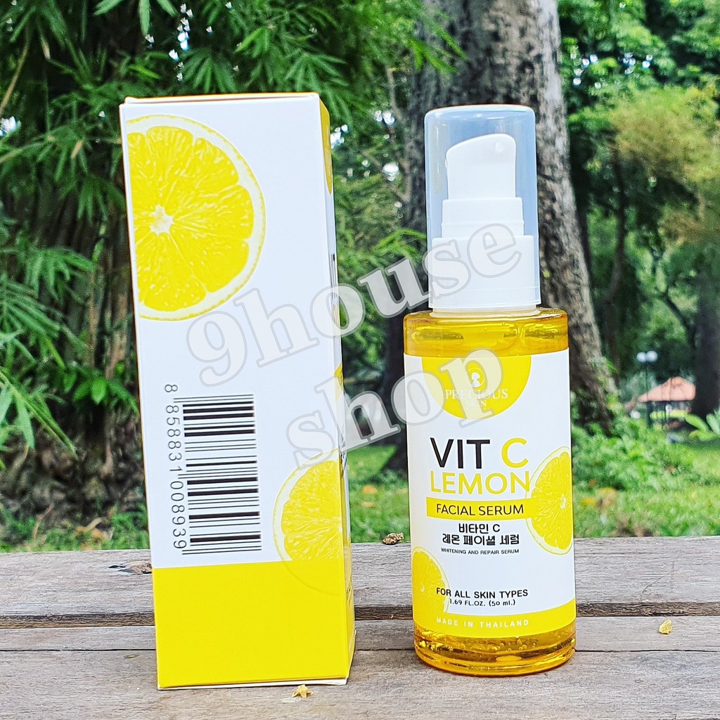 Date 11/2024 01 serum dưỡng trắng da thâm nám vit c lemon facial precious skin thailand 50ml
