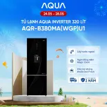 [SALE SỐC] Tủ lạnh Aqua Inverter 320 lít AQR-B380MA(WGP)U1 - Bảo hành 2 năm - Freeship toàn quốc