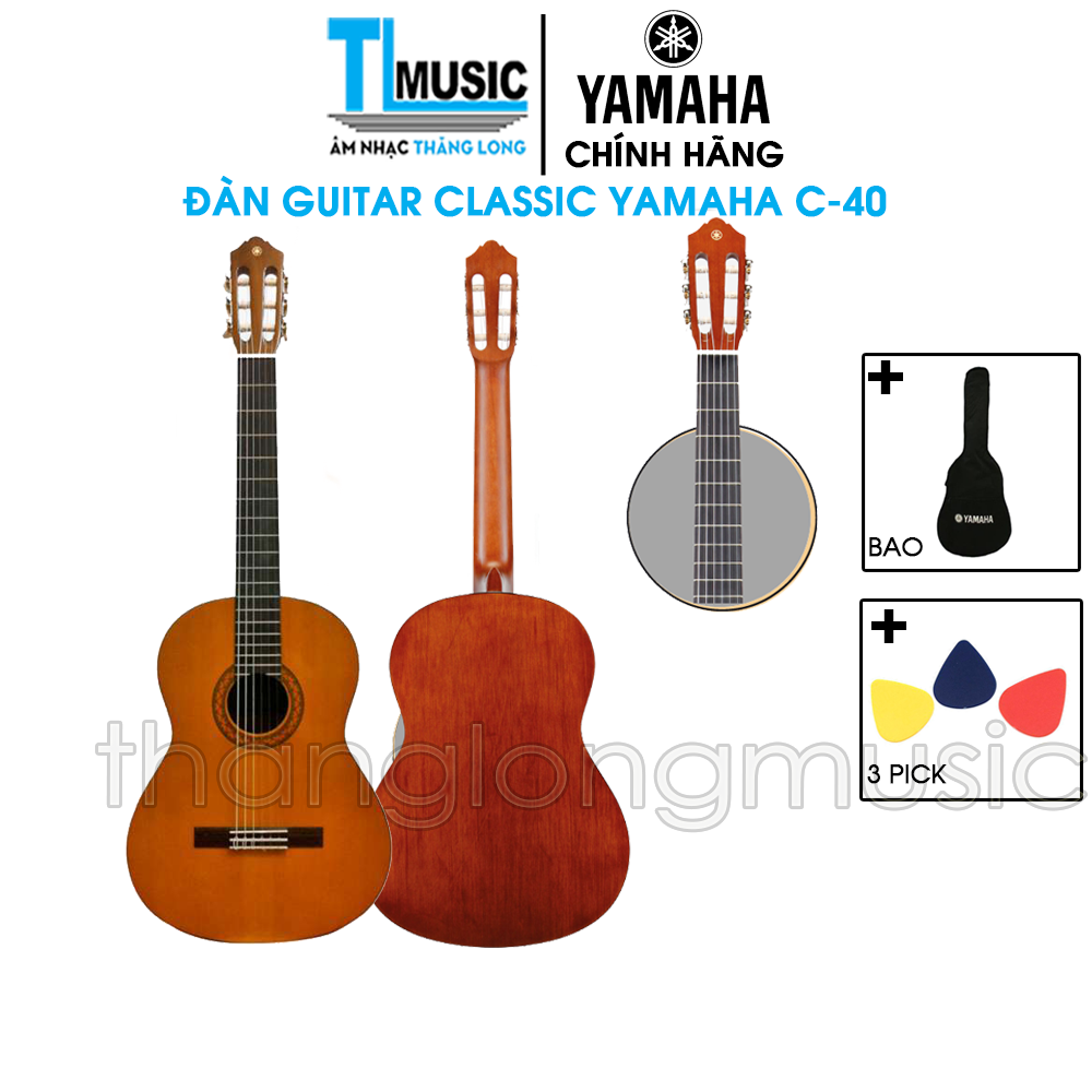 CHÍNH HÃNGĐàn Guitar Classic Yamaha C40 - Tặng Kèm Phụ Kiện