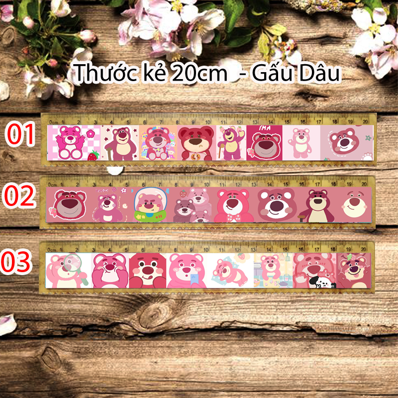 Thước kẻ gấu dâu- gấu lotso- lotso bear