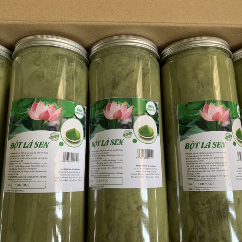 Bột lá sen sấy lạnh hộp 500g