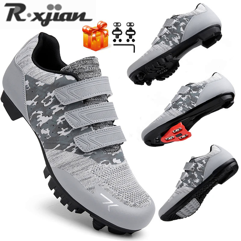 R. xjian-Giày đạp xe đạp leo núi bằng phẳng cho nam và nữ, giày tốc độ