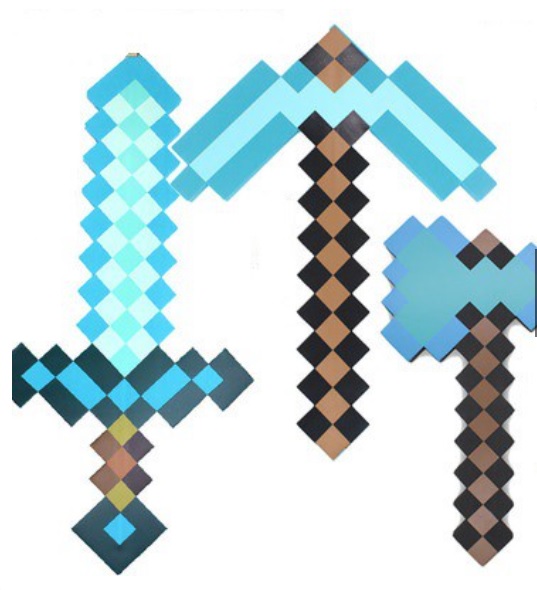 [HCM]Combo rìu kiếm cúp Mine craft kim cương