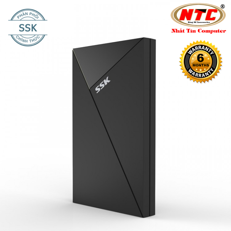 Box ổ cứng di động SSK SHE088 chuẩn 3.0 - tích hợp đèn led báo tín hiệu (đen) - Nhất Tín Computer