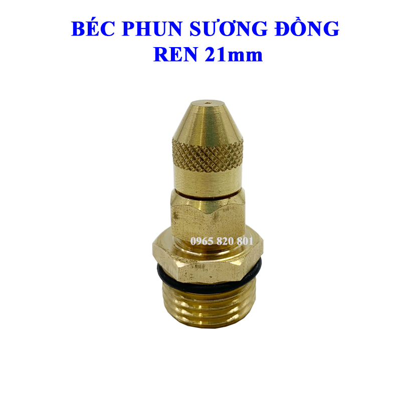 Đầu béc phun sương dập bụi chống tắc chân ren ngoài 21 tiện lợi