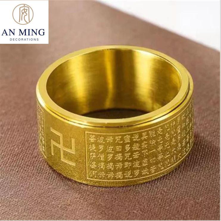 Nhẫn bát nhã tâm kinh màu vàng