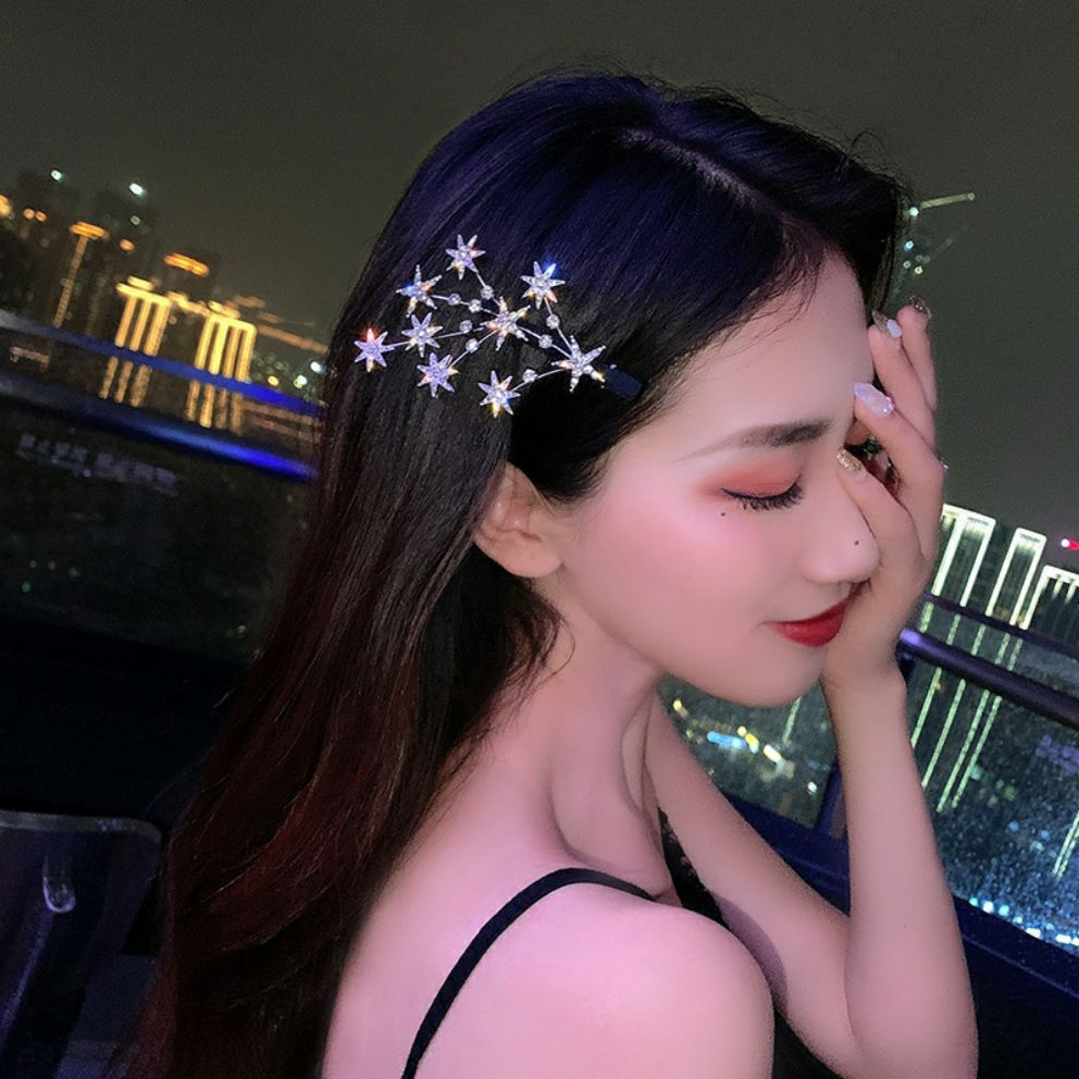 Kẹp tóc đính đá nhiều sao lấp lánh