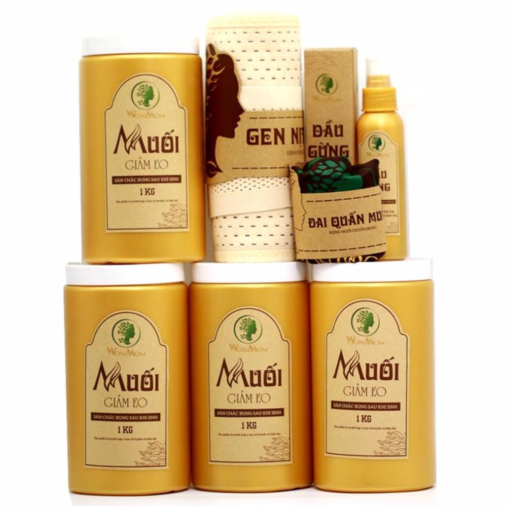 Bộ muối giảm eo sau sinh dưới 3 tháng WonMom