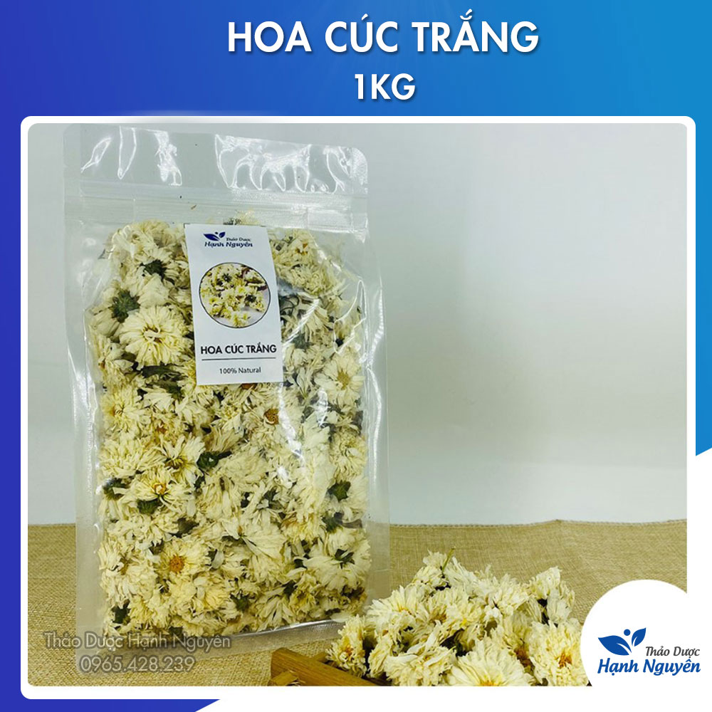 Trà hoa cúc trắng cao cấp 1kg (Trà bạch cúc dưỡng nhan, thanh nhiệt, đẹp da) - Thảo Dược Hạnh Nguyên