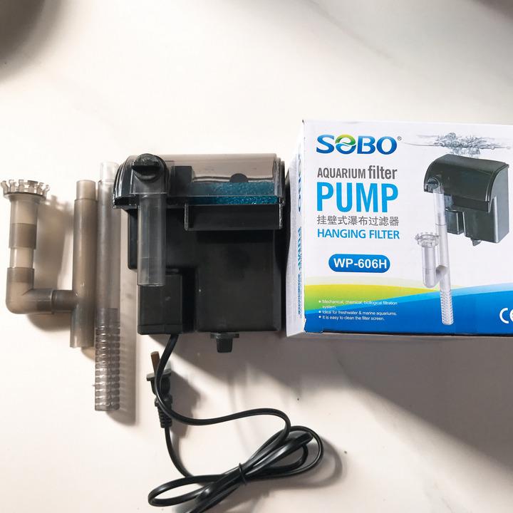 Máy Lọc Thác Sobo WP-606h 10W, Lọc Treo Cho Hồ Cá Cảnh, Trang Trí Hồ Cá