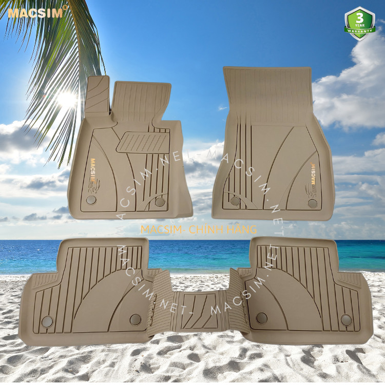 Tpe Silicon Car Floor Mats for Bmw G30 5 Series 2016+ Beige Brand Macsim Giá 4,400,000 Đồng*Miễn phí vận chuyển