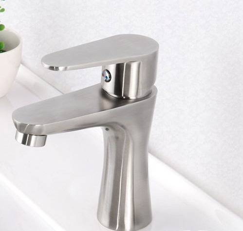 Vòi lavabo nóng lạnh inox 304, vòi rửa mặt cao cấp