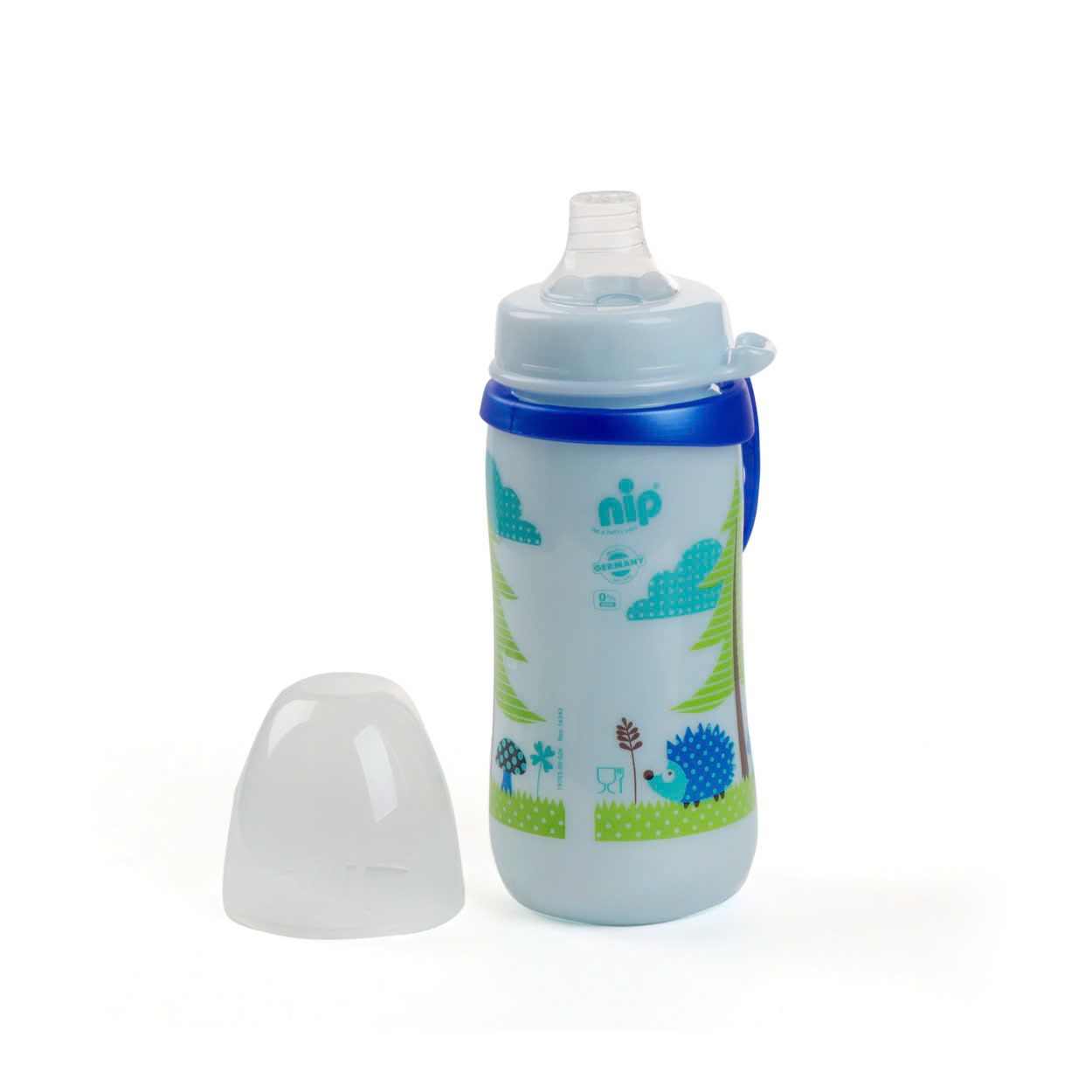 Bình Tập Uống Sữa / Nước Cho Bé Nip 330ml Nhựa PP Không BPA - Đầu Hút Silicone Siêu Mềm Cổ Rộng