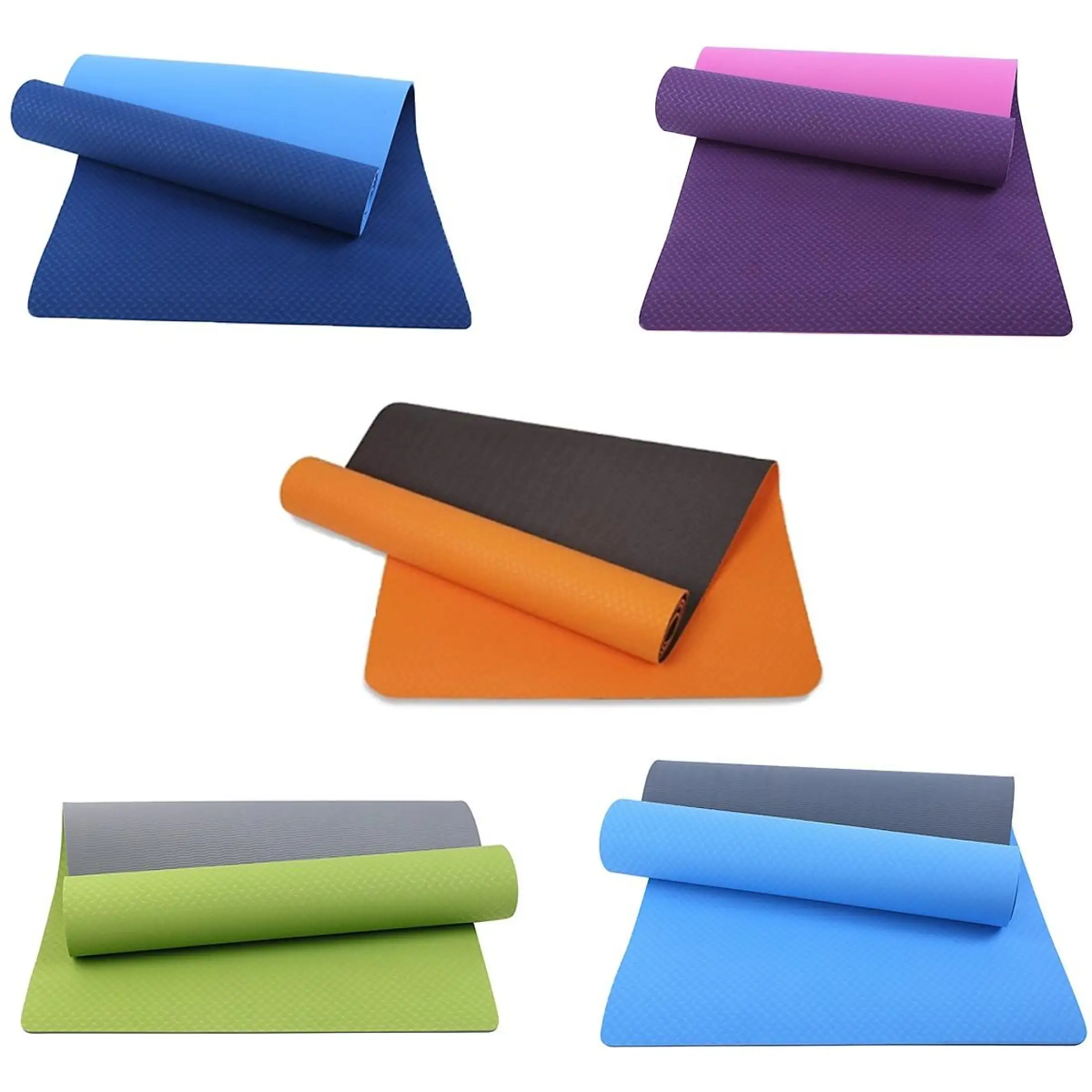 Thảm tập YOGA TPE Cao Cấp 2 lớp- 6mm dộ bám cao , chống trơn trượt, tặng Bao Đựng Thảm Tập Yoga 3