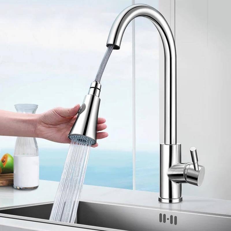 [HCM]Vòi chén inox 304, VÒI BẾP, VÒI RỮA, VÒI XÃ, VÒI CHẬU, VÒI, VÒI NƯỚC, Vòi, VÒI KÉO, VÒI rữa bát nóng lạnh dây rút inox 304