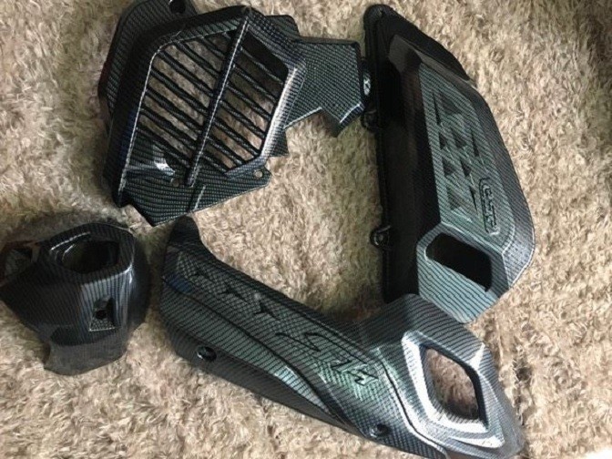 Combo 4 món ốp đen carbon xe sh mới 2017 2018 2019