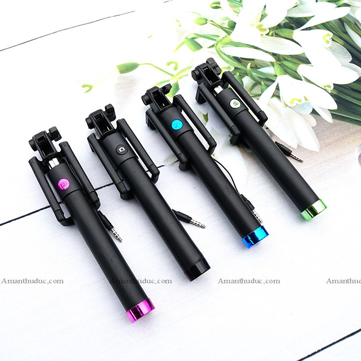 Gậy Selfie, Gậy Chụp Hình, Gậy tự sướng Cho smartphone, cổng jack tai nge