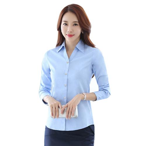 Sơ mi Nữ xanh nhạt lịch lãm trẻ trung