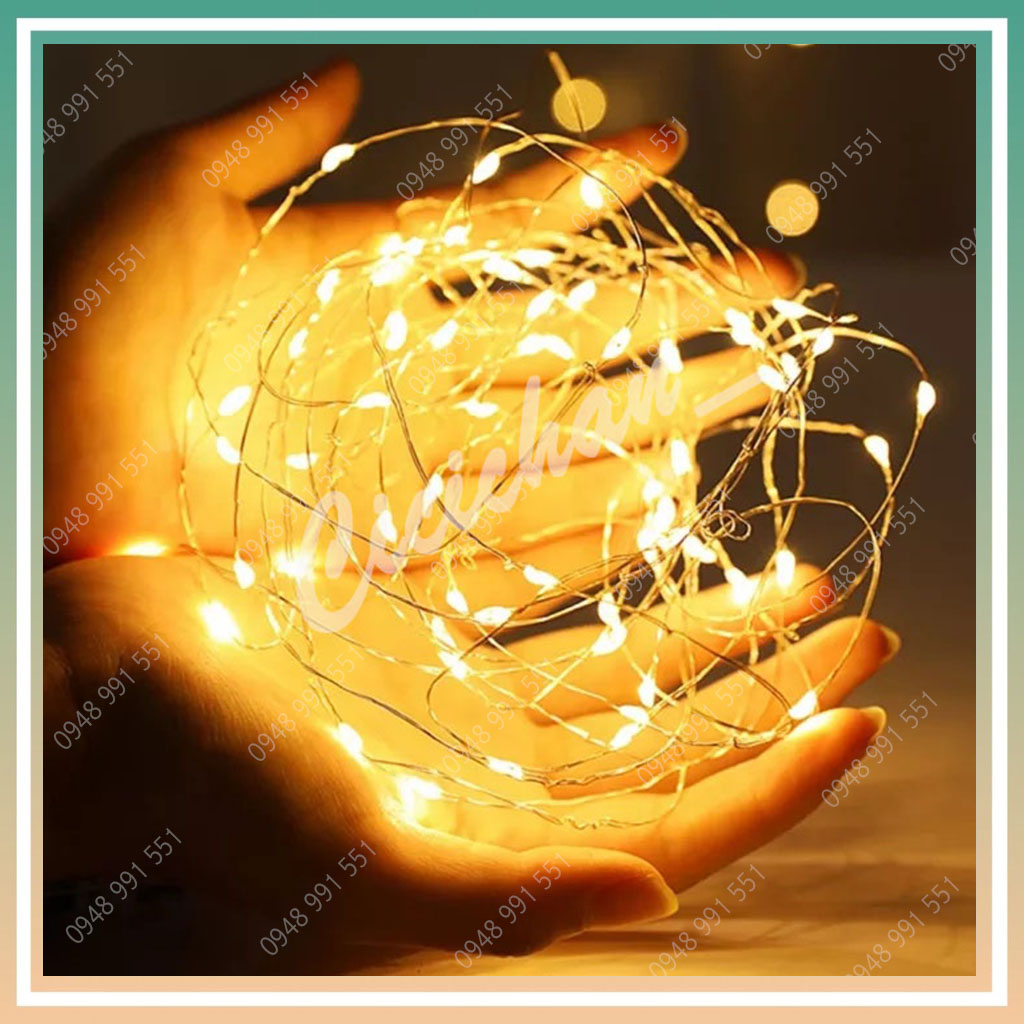 Dây đèn Led đom đóm Fairy Lights 2 mét sử dụng pin tiện lợi.