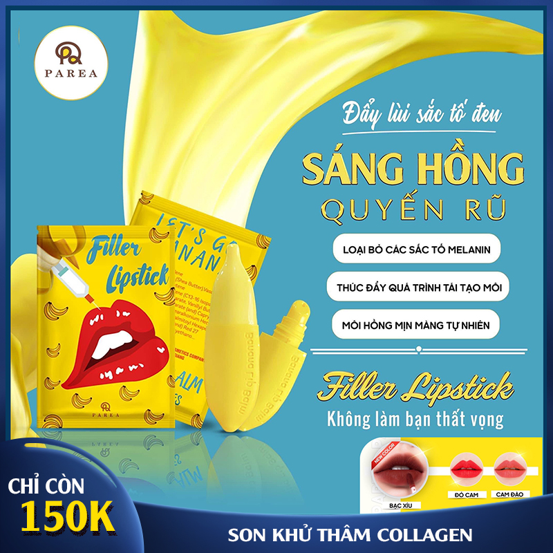 [HCM]Son Dưỡng Môi Khử Thâm Môi Collagen Filler Lipstick Banana