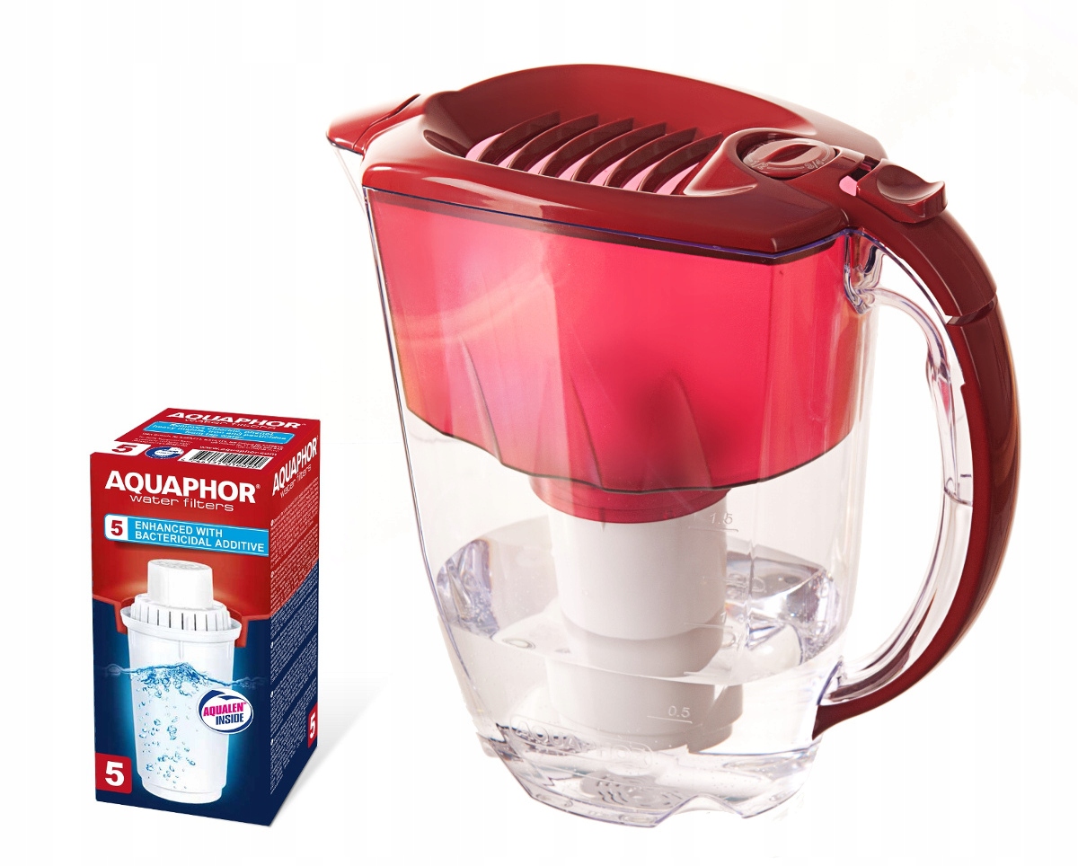 Bình Lọc Nước Aquaphor Premium Electronic Đỏ - Máy Lọc Nước Gia Đình Liên Bang Nga