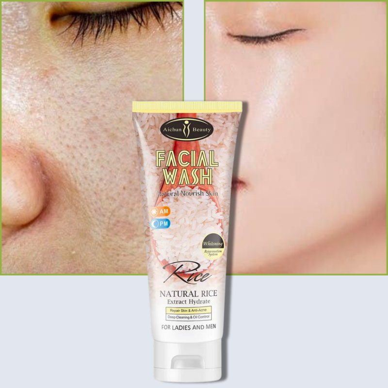 AICHUN BEAUTY Rice Essence Facial Cleanser Controls Sebum, Deep Cleans