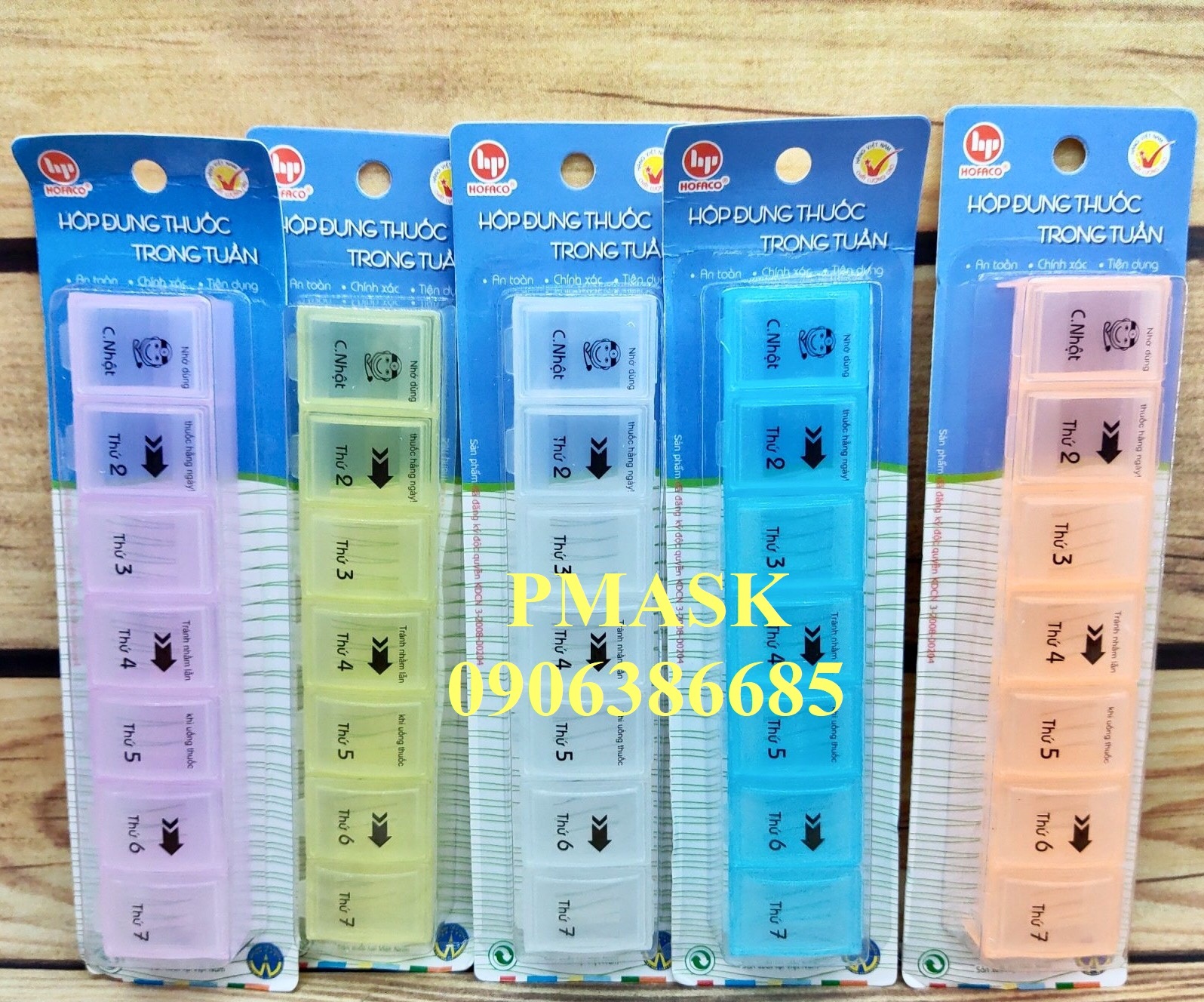 Hộp chia thuốc 7 ngăn Hofaco An Toàn - Tiện lợi