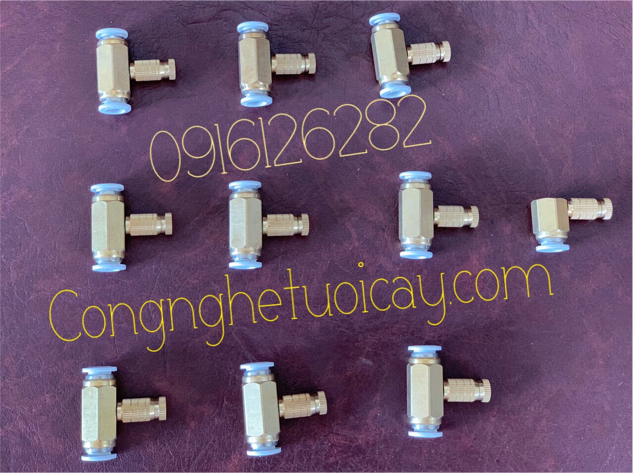 10 bộ béc phun sương số 3 và đế đồng tưới lan làm mát không gian